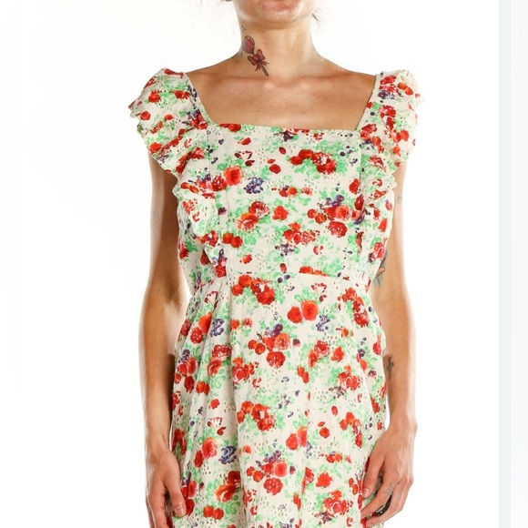 Blue Rain Francesca’s  Floral Eyelet Dreas New With Tags XS - Picture 2 of 9